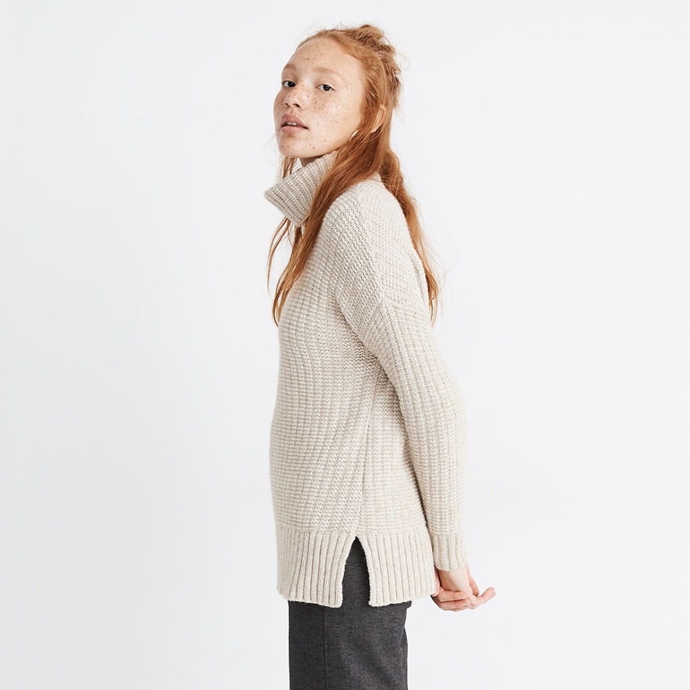Madewell ribbed turtleneck tunic sweater S - Picture 4 of 8